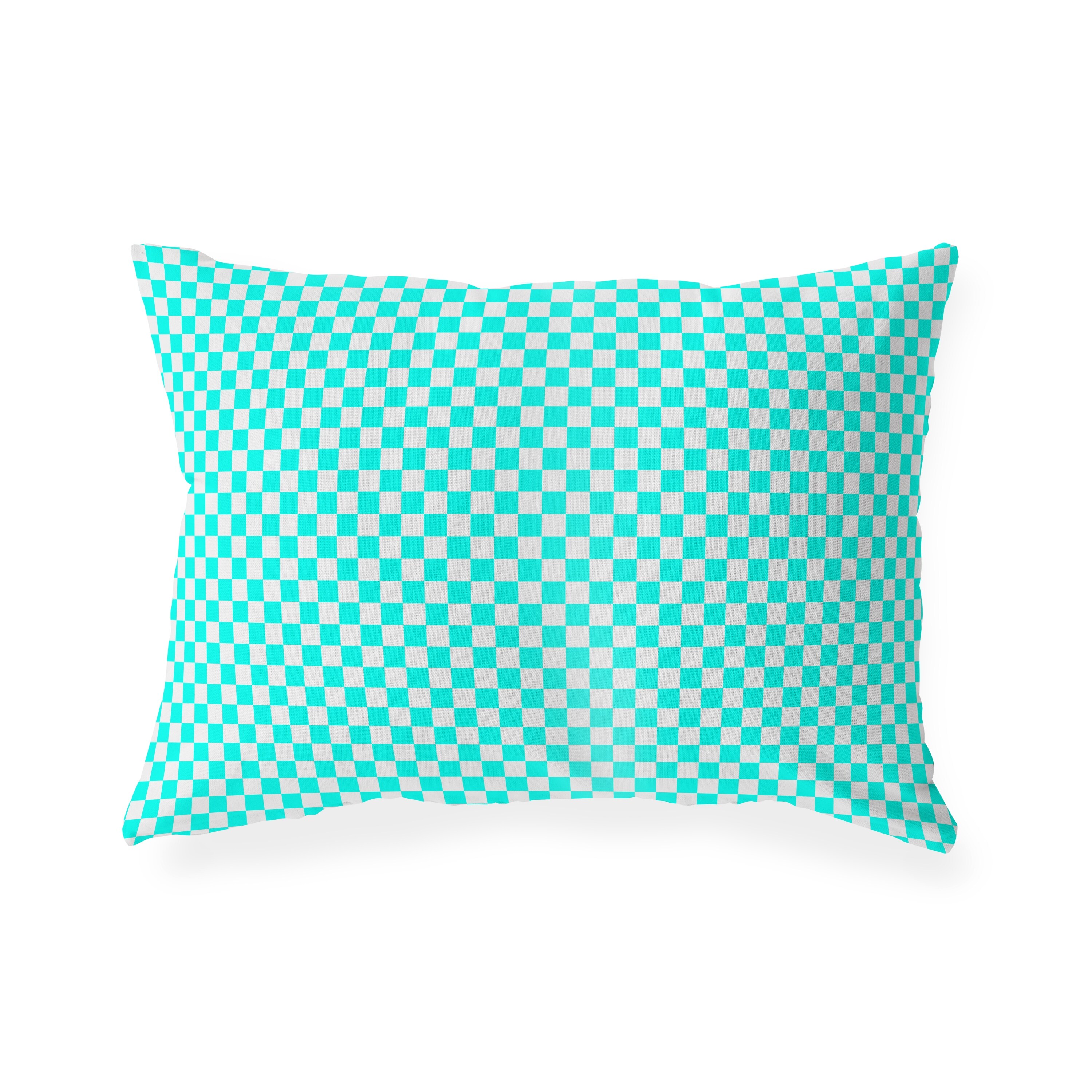 Teal check cushions online